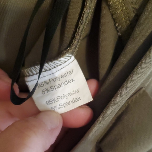 Dainty Grace Karin Khaki Ankle Tie Pants - Picture 5 of 5